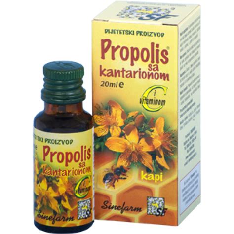 SINEFARM PROPOLIS KAPI SA KANTARIONOM I VITAMINOM C 20ML Galen Pharm