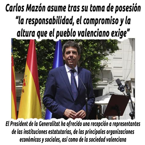 Carlos Maz N Asume Tras Su Toma De Posesi N La Responsabilidad El