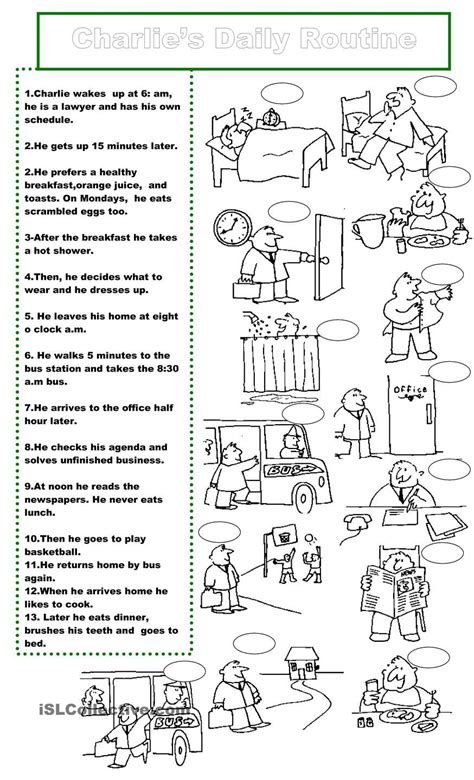 Texto Sobre Rotina Diária Em Inglês 6 Ano