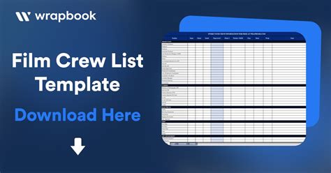 The Last Film Crew List Template Youll Ever Need Wrapbook