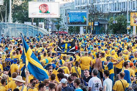 Fans Of The Swedish National Team Editorial Stock Image Image Of Play