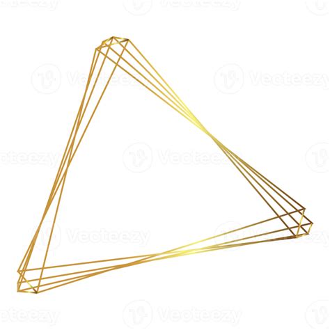 Gold Polygonal Geometric Frame 18872499 PNG