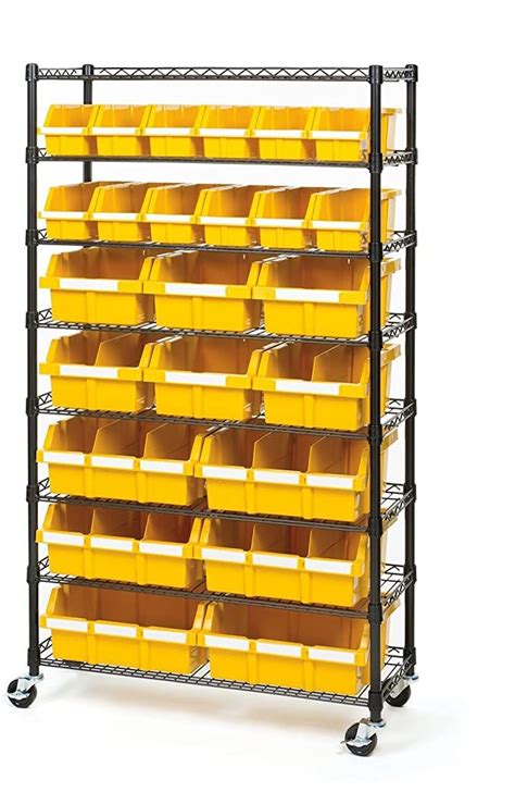 Seville Classics Commerical Grade Nsf Certified Bin Rack Storage Steel Wire Shelving System 24