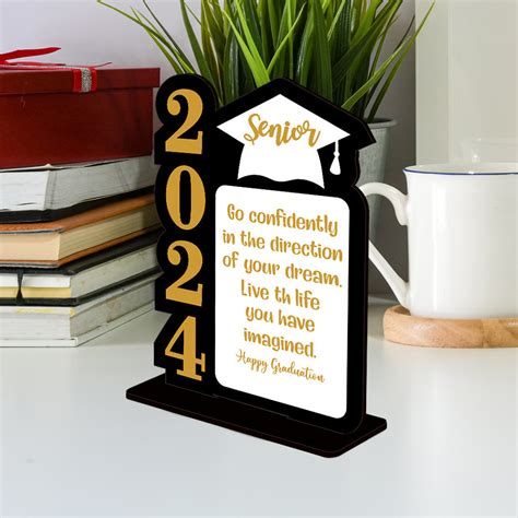 2024 Graduation Season Premium Wooden Photo Frame with Adjustable Stand