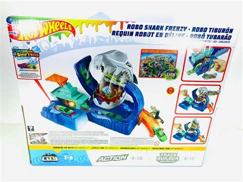 Pista Hot Wheels City Vs Robo Beasts Robo Shark Frenzy Mercado Livre