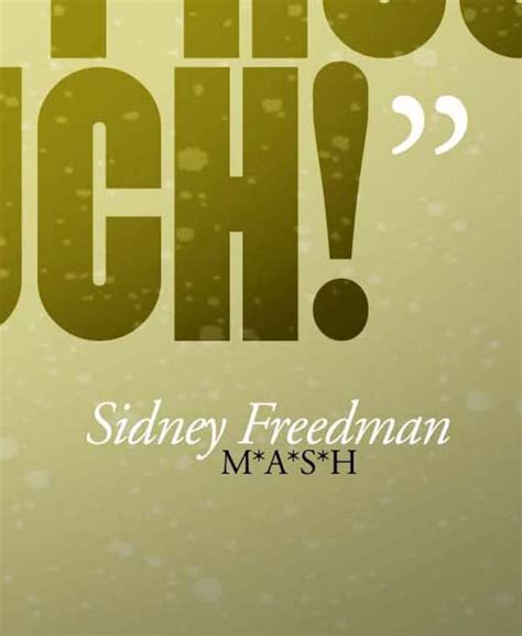 Mash Sidney Freedman Bullet Proof Couch Quote Etsy