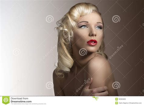Vintage Blonde Diva Stock Photo Image Of Human Look