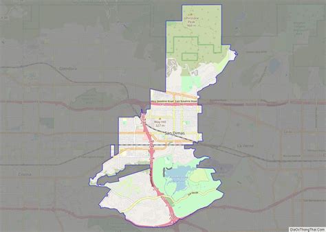 map  san dimas city thong thai real