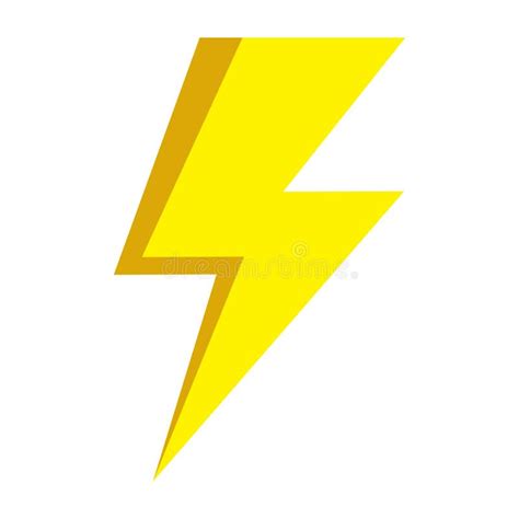 Yellow Lightning Bolt Icon Vector Illustration Stock Vector