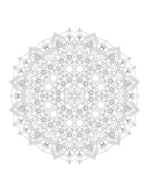 Mandalas Mandala Malvorlagen Malvorlagen F R Erwachsene Premium Vektor