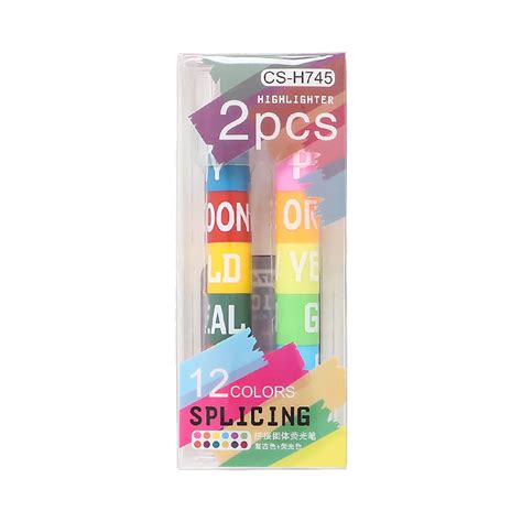 SUSHANG Splicing Colored Pens 2PC Highlighter Sketching Drawing Pens