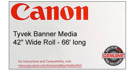 Canon Tyvek Banner Media - 42" Wide Roll - 66' long 1359V510 B&H