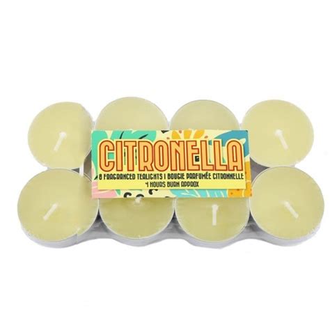 Citronella Tealight Candles 8 Pack Outdoor Living Sifcon International