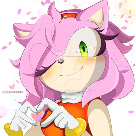 Sonic fanart- AMY ROSE FOR VALENTINE by DeepIurana on DeviantArt