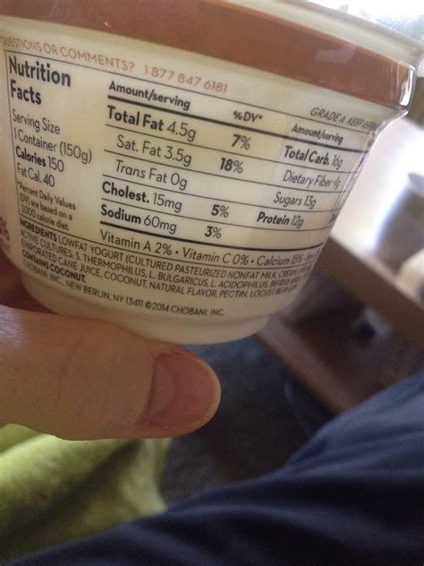Chobani Coconut Greek Yogurt Nutrition Facts Besto Blog
