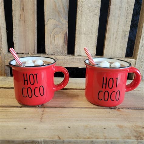 Hot Cocoa Mug Set Etsy