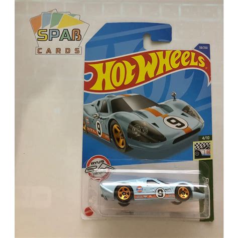 Hot Wheels 67 Ford GT40 Mk IV Retro Racers Linha Gulf 4 10 58 250 Shopee Brasil