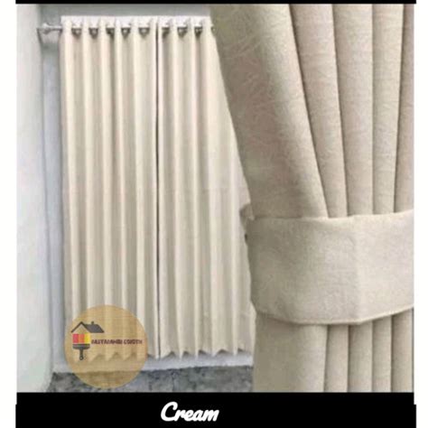 Promo Gorden Jendela Gorden Pintu Minimalis Termurah Cream L130×200