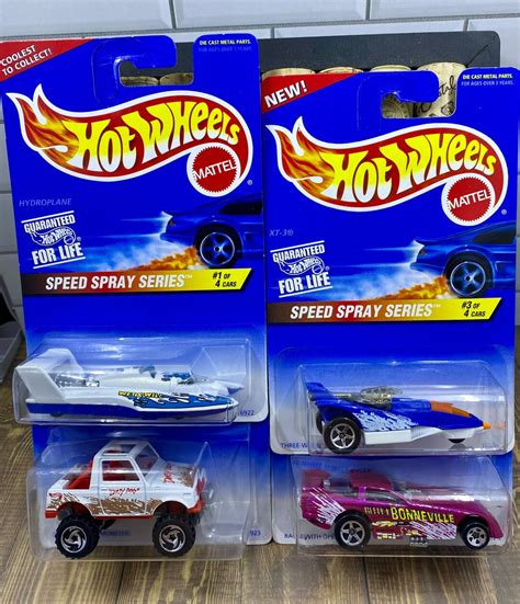 1997 Hot Wheels SPEED SPRAY SERIES 4 Cars W Funny Car And Hydroplane Etsy