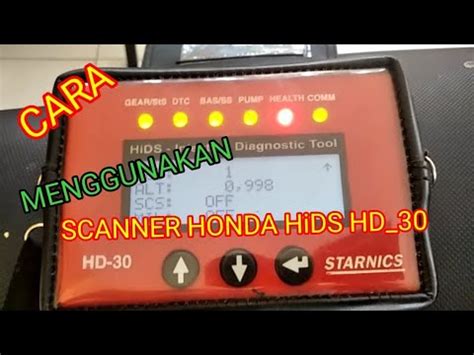 Cara Menggunakan Scanner Injeksi Honda HiDS HD 30 YouTube