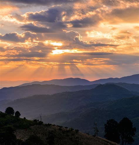 premium photo sunrise mountain landscape