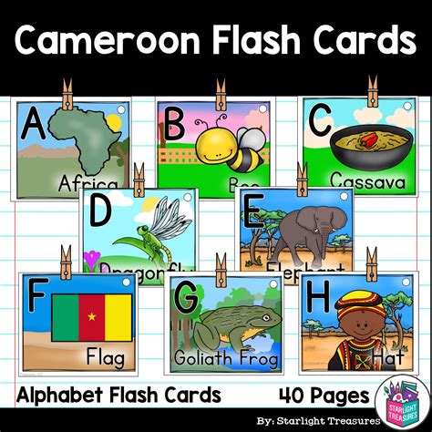 Alphabet Flash Cards for Early Readers - Country of Cameroon | Made By