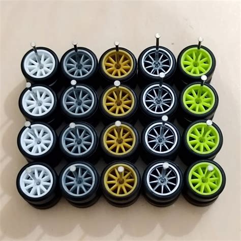 Tayar Getah Rubber Wheels Rims Original 10 Spoke CE28 Hot Wheels JDM Axle Long Shopee Malaysia