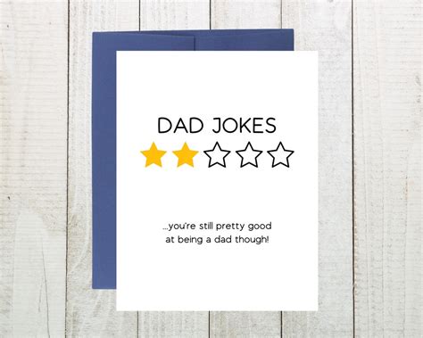 Dad Jokes Card Funny Fathers Day Card Happy Fathers Day - Etsy