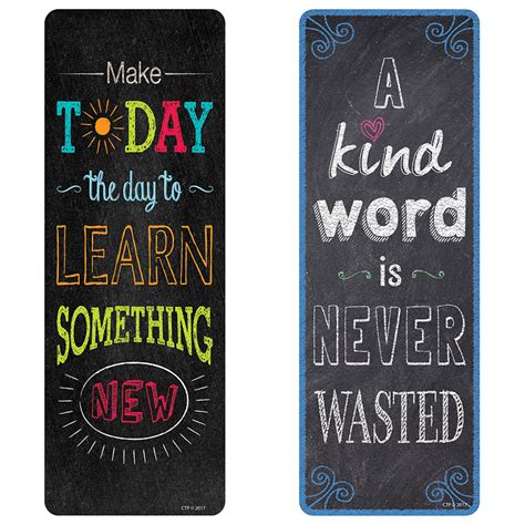 Creative Teaching Press Chalk It Up! Motivational Quotes Bookmarks | CTP0445 – SupplyMe