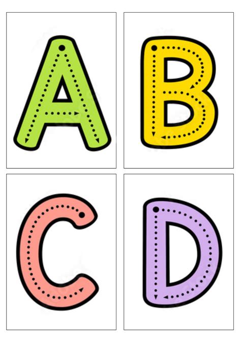 Large Printable Alphabet Flash Cards