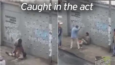 Shameless Couple Have Sex By Side Of Busy Road Until Man Walks By And Whips Them Mirror Online