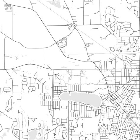 Crystal Lake Map Print, Crystal Lake Map Poster Wall Art, Il City Map