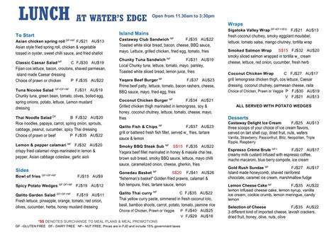 Water S Edge Restaurant Lunch Menu 230304 By OUTRIGGER Flipsnack