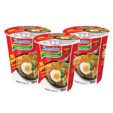 Indomie Mi Goreng Instant Cup Fried Noodles Original Flavor 75gm Pa