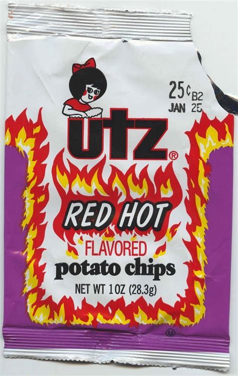 Utz Red Hot Flavored Potato Chips Package