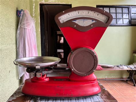 Balanca Filizola Antiga - Balança Filizola Vermelha Antiga de 50kg | Produto Vintage e Retro ...