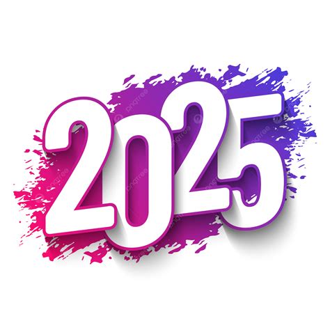 Gradient Brush 2025 Vector, Gradient, 2025, Year PNG and Vector with ...