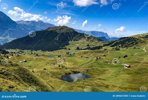 Seceda Peak Italy Dolomites Summer Hiking Stock Photo Image Of