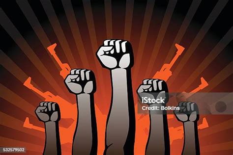 agitasi revolusioner ilustrasi stok  gambar  bagian