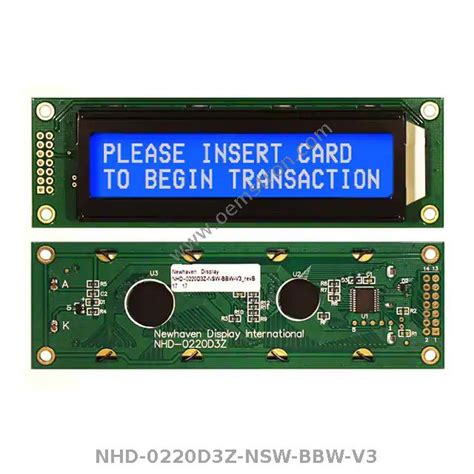 NHD 0220D3Z NSW BBW V3 Newhaven Display Intl OEMstron