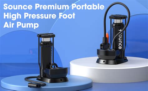 Sounce Portable High Pressure Foot Air Pump Heavy Compressor Cylinder