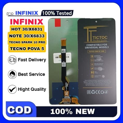 Jual Lcd Touchscreen Infinix Hot 30 X6831 Note 30 X6833 Tecno Spark 10 Pro Pova 5 Shopee