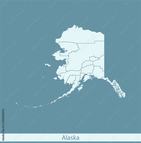 vector illustration map of Alaska Stock Vector | Adobe Stock