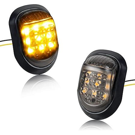 Amazon QUASCO Flush Mount Motorcycle Turn Signals Smoked LED