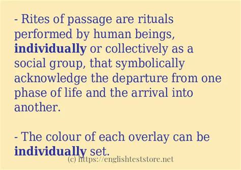 sentence examples  individually englishteststore blog