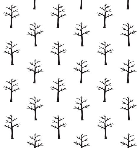 Vector Seamless Pattern Of Naked Tree Silhouette Vector Art At Vecteezy