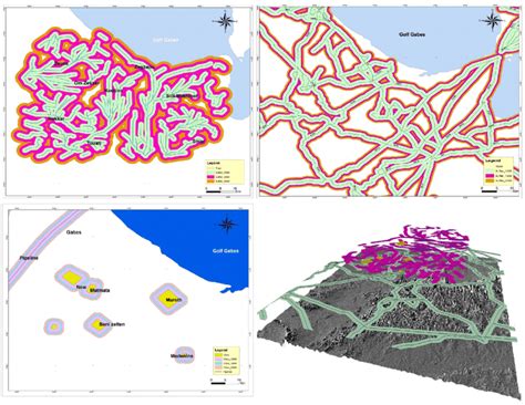 buffer zone  overlays  scientific diagram