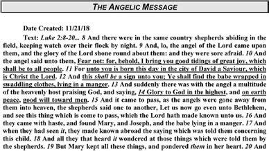 Christmas Sermon Outline with Accompanying Workbook - Ministry Resources / KJV.com