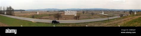 Panorama Of The Jadar River Valley In Western Serbia Near The Town Of