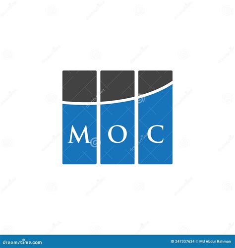 Moc Letter Logo Design On White Background Moc Creative Initials